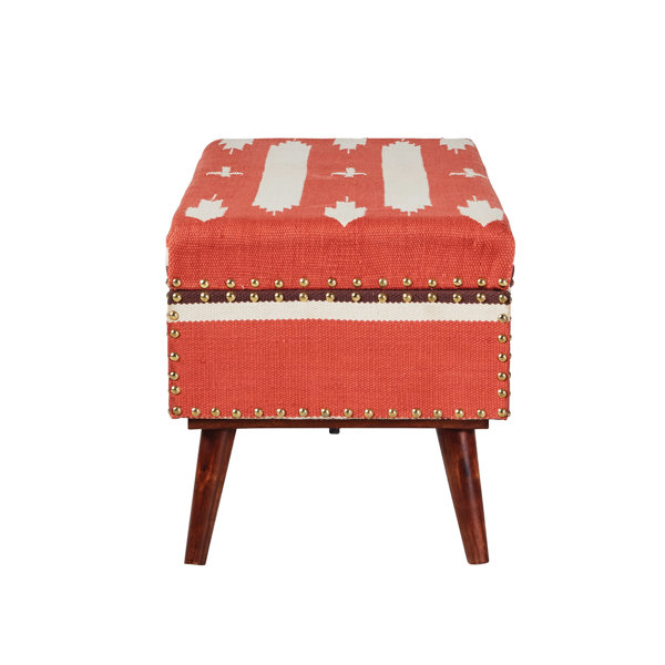 Union Rustic Cheriton Upholstered Flip Top Storage Bench & Reviews